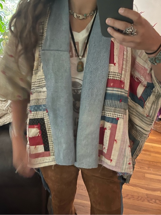 Handmade Jackets & Blazers - Vintage quilt kimono